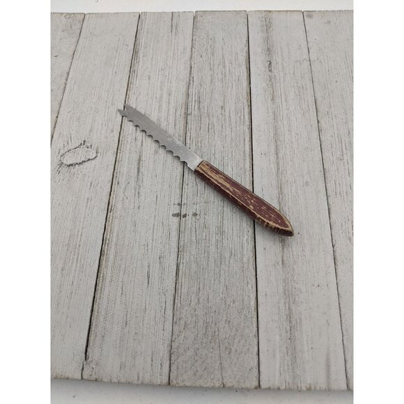 Utility All Purpose Cheese Meat Slicing Knife Serrated 2 Prongs 6 1/2" - Picture 1 of 6